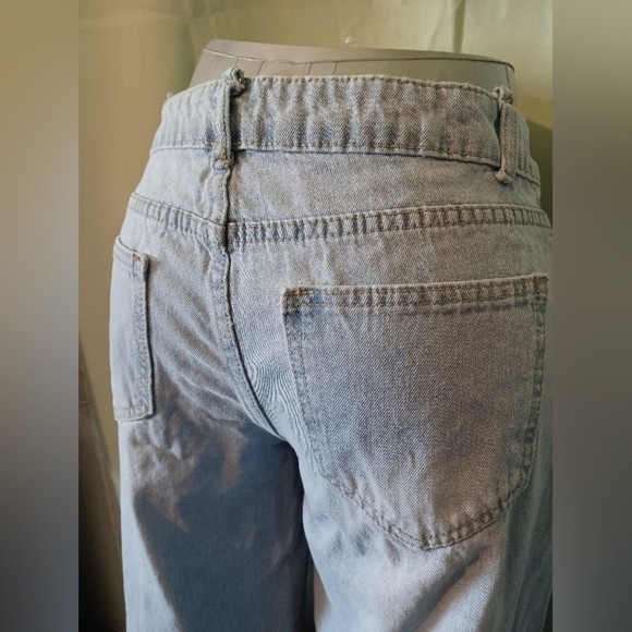 A SHEIN Blue Wide Leg Drop Waist Jeans - Picture 3 of 9